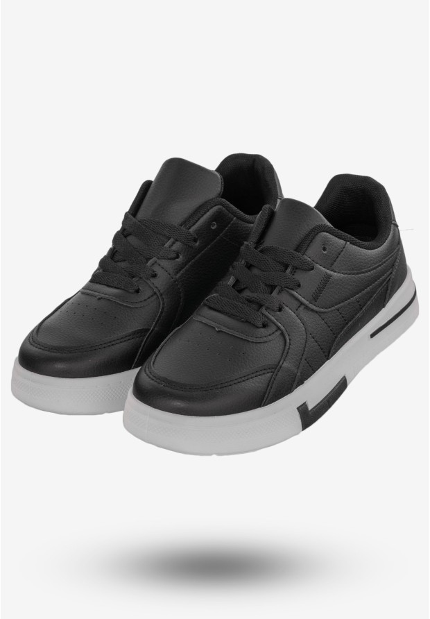 Sneakersy Damskie Buty Sportowe Modne Czarne DK EV0806