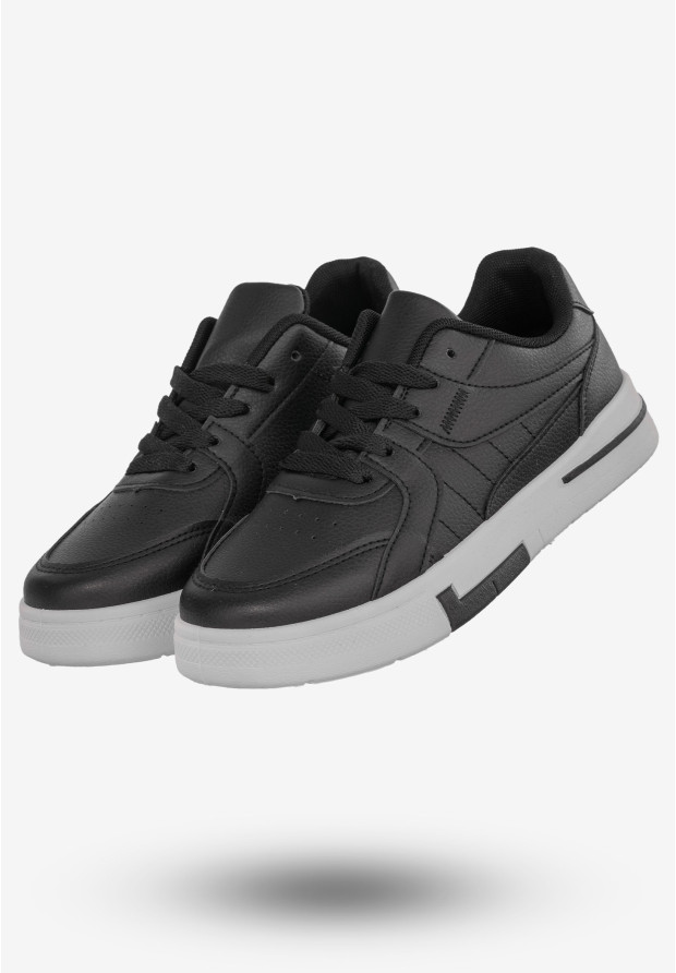Sneakersy Damskie Buty Sportowe Modne Czarne DK EV0806