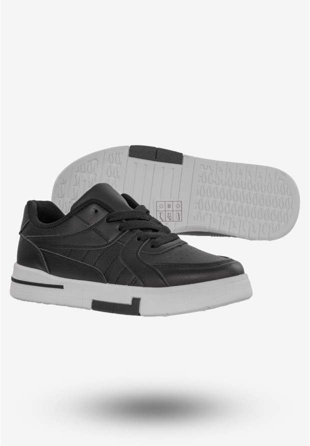 Sneakersy Damskie Buty Sportowe Modne Czarne DK EV0806
