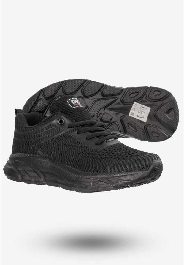 Sneakersy Damskie Buty Sportowe Do Biegania Czarne DK EV1112