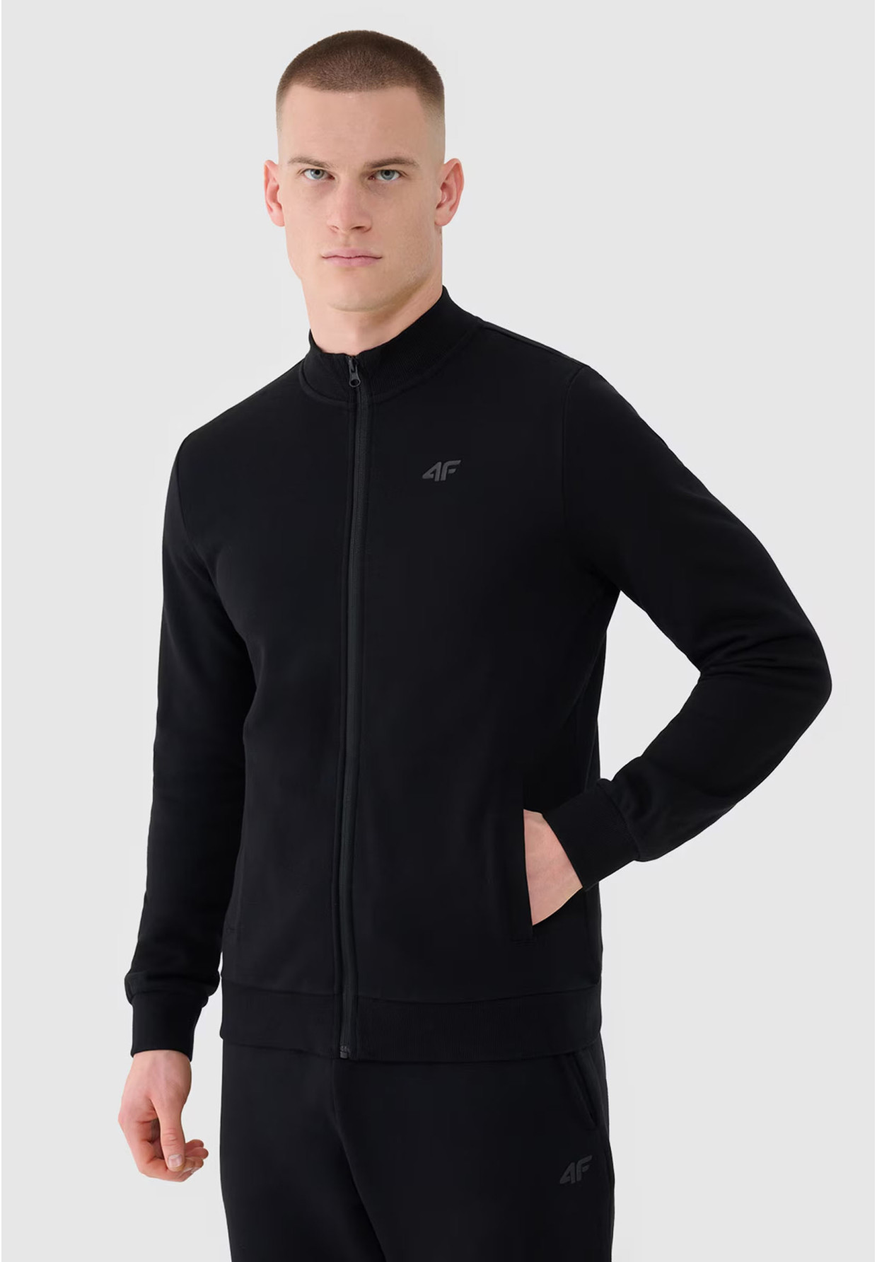 Bluza Męska 4F Sportowa Rozpinana Czarna 4FWMM00TSWSM1463