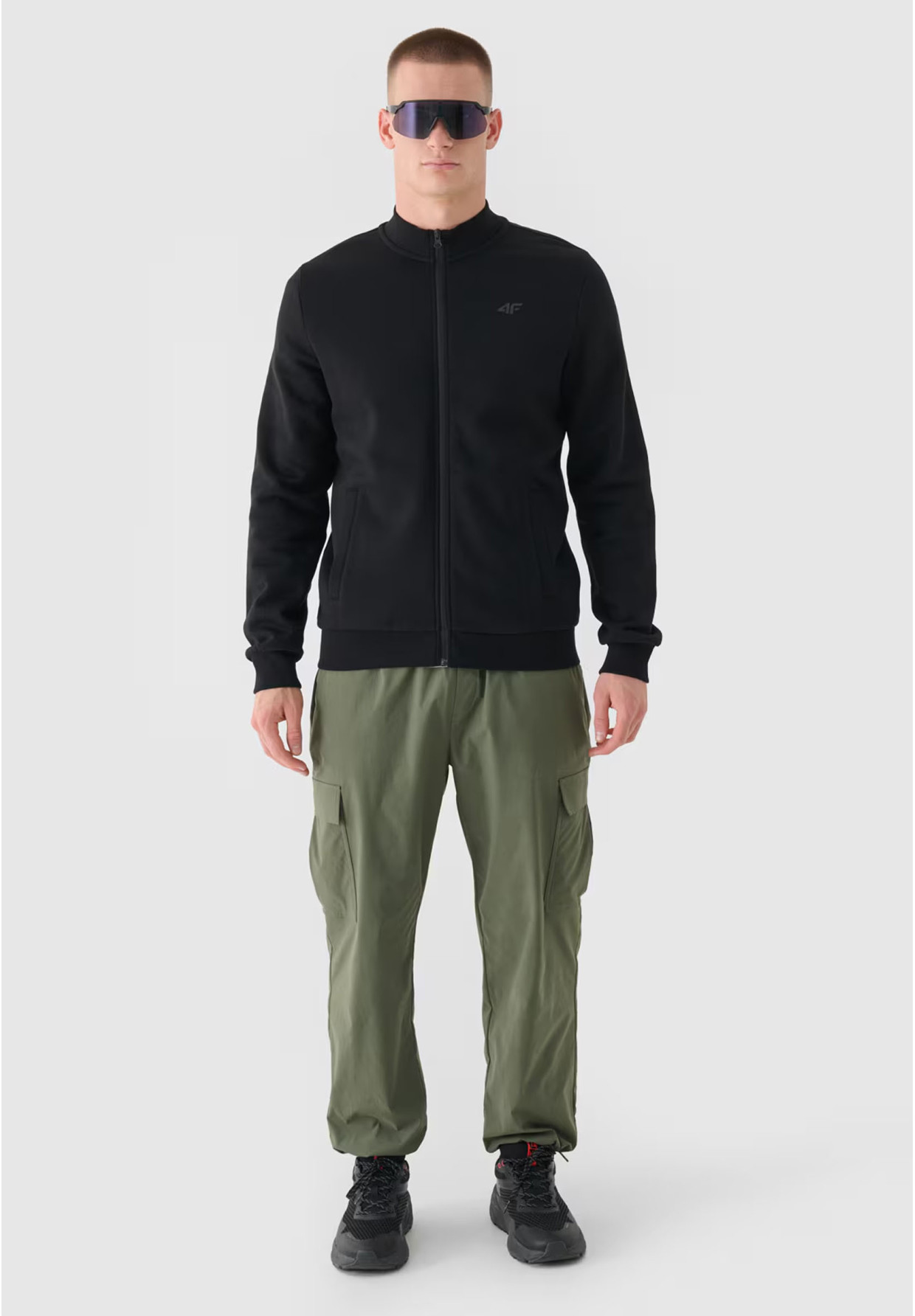 Bluza Męska 4F Sportowa Rozpinana Czarna 4FWMM00TSWSM1463