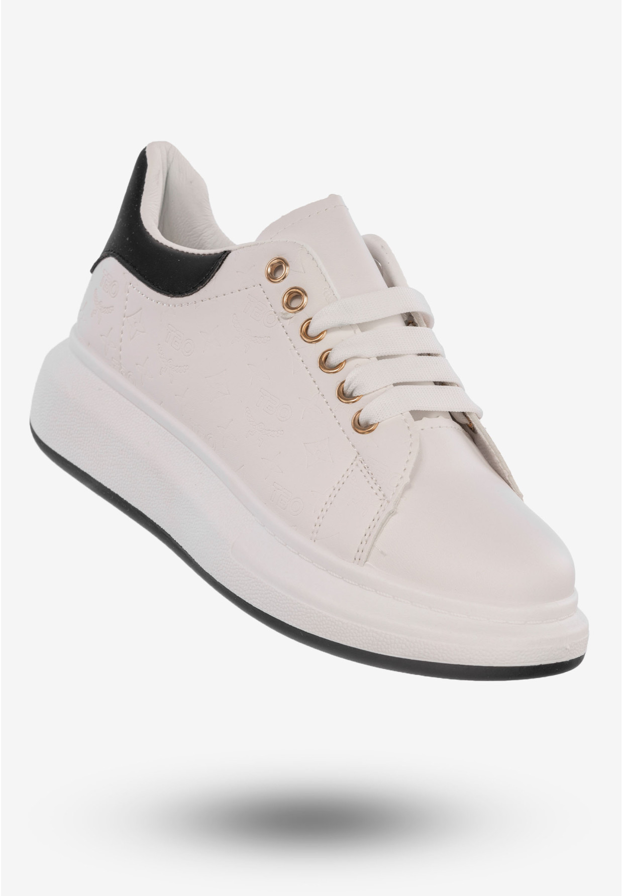 Sneakersy Damskie Tenisówki Buty Na Platformie Białe DML923-9A