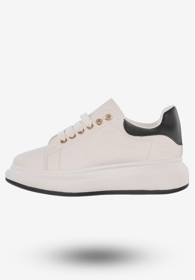 Sneakersy Damskie Tenisówki Buty Na Platformie Białe DML923-9A