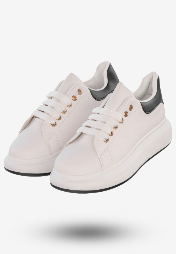 Sneakersy Damskie Tenisówki Buty Na Platformie Białe DML923-9A