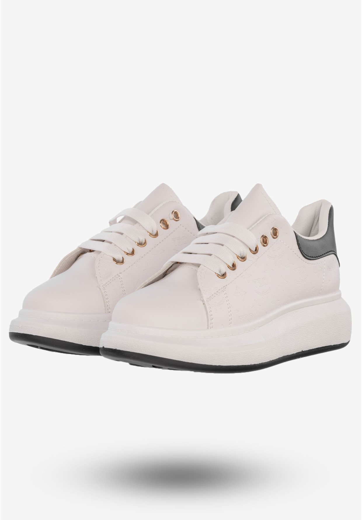 Sneakersy Damskie Tenisówki Buty Na Platformie Białe DML923-9A
