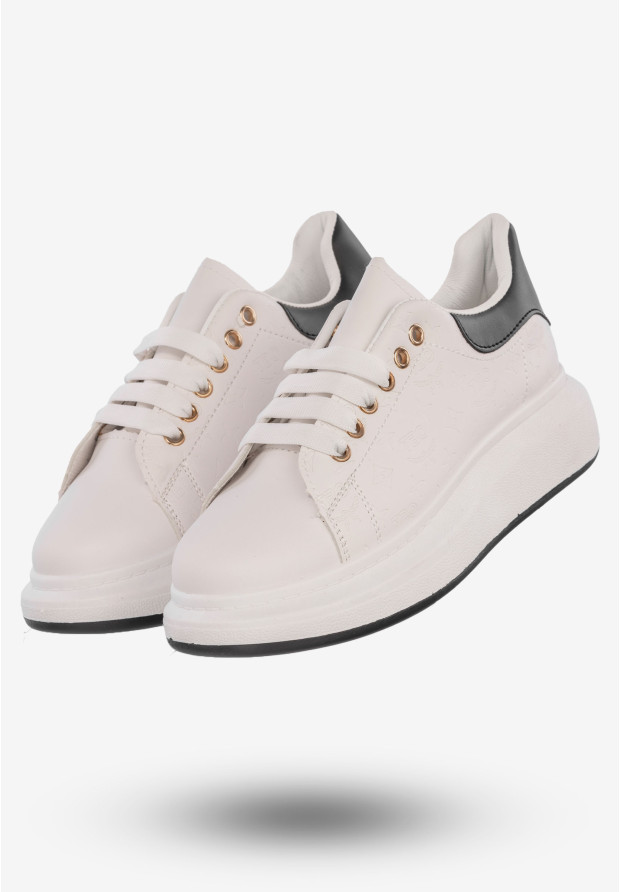 Sneakersy Damskie Tenisówki Buty Na Platformie Białe DML923-9A