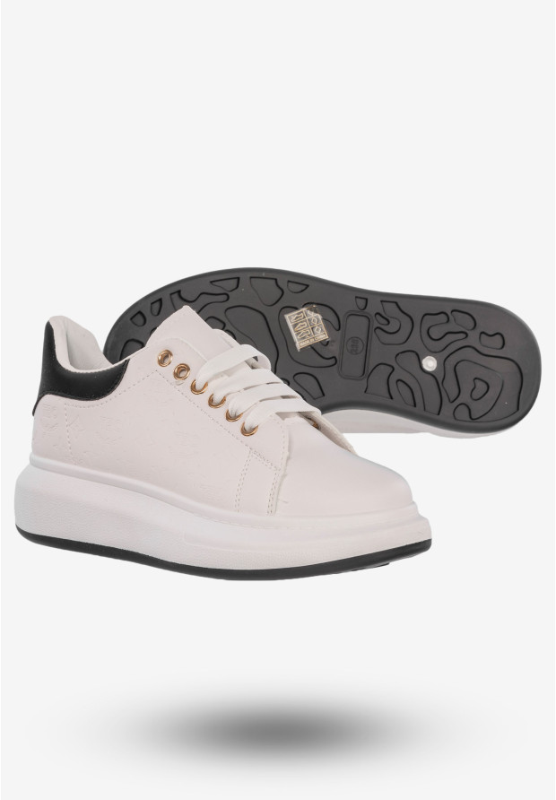 Sneakersy Damskie Tenisówki Buty Na Platformie Białe DML923-9A