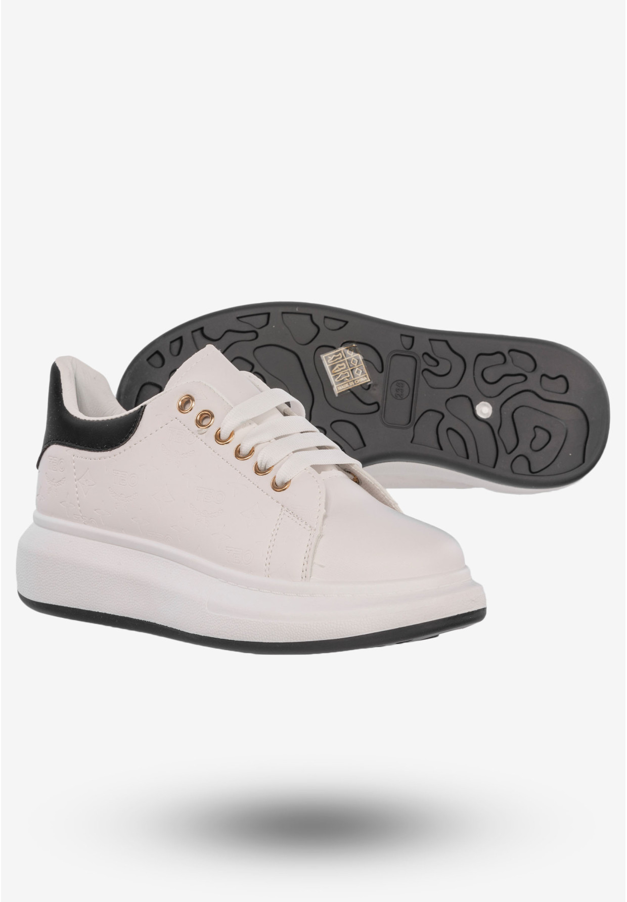 Sneakersy Damskie Tenisówki Buty Na Platformie Białe DML923-9A