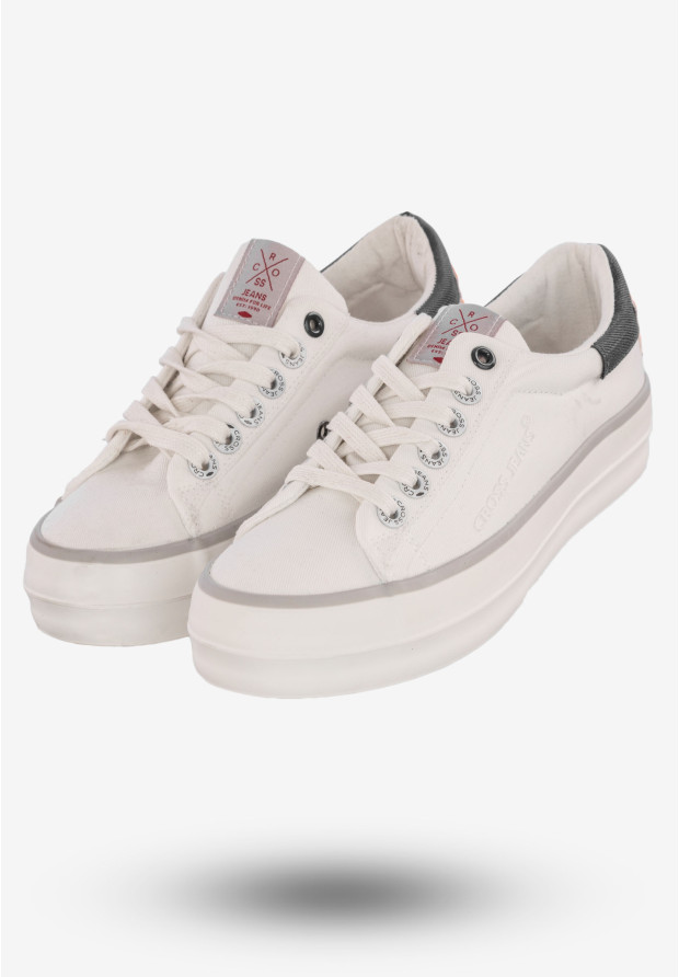 Tenisówki Damskie Trampki Buty Cross Jeans Białe FF2R4080C