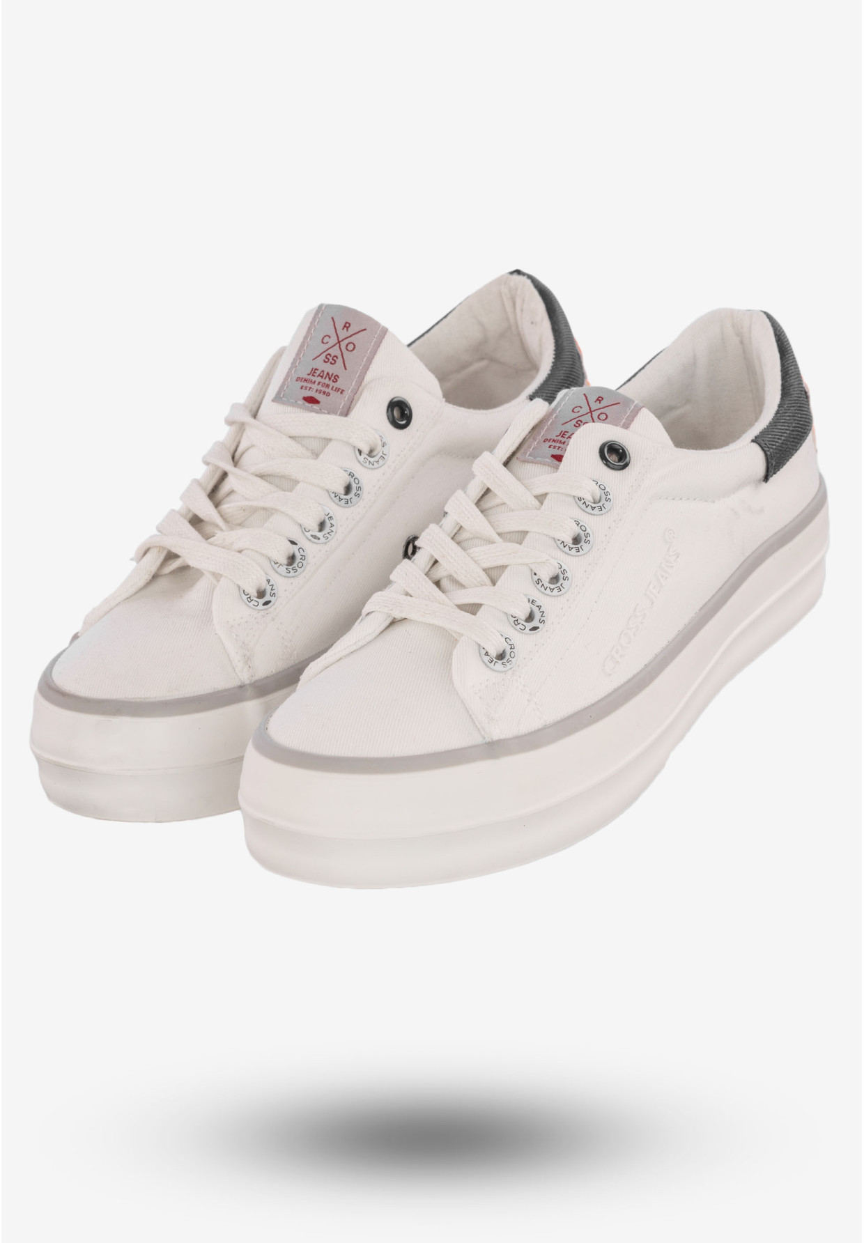 Tenisówki Damskie Trampki Buty Cross Jeans Białe FF2R4080C