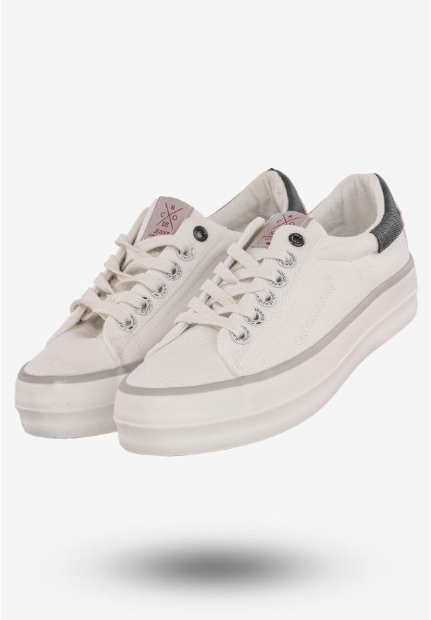 Tenisówki Damskie Trampki Buty Cross Jeans Białe FF2R4080C