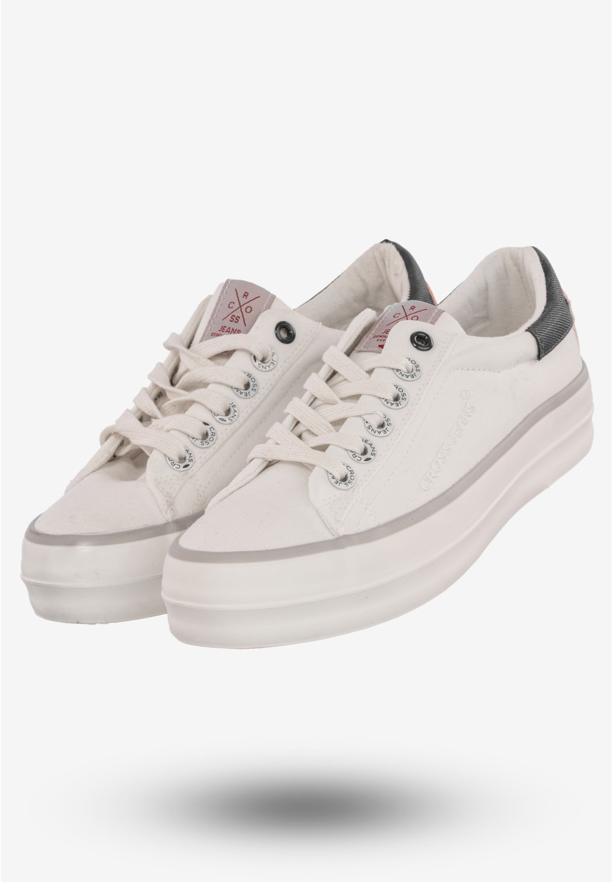 Tenisówki Damskie Trampki Buty Cross Jeans Białe FF2R4080C