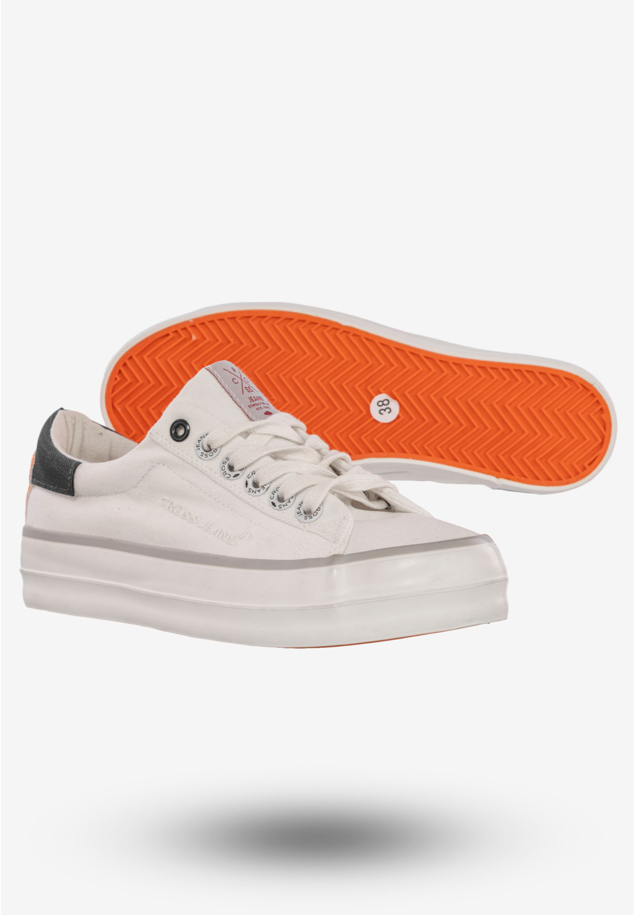 Tenisówki Damskie Trampki Buty Cross Jeans Białe FF2R4080C
