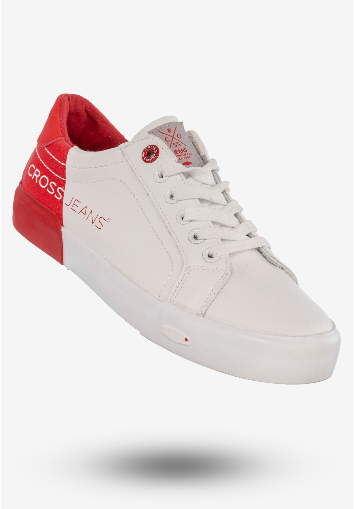 Tenisówki Damskie Trampki Buty Ekoskóra Cross Jeans Białe EE2R4016C