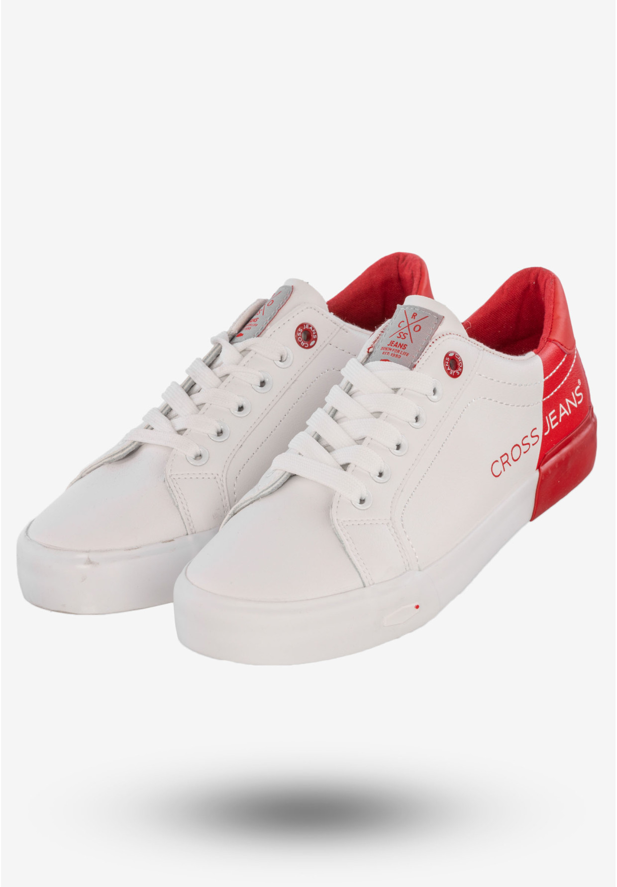 Tenisówki Damskie Trampki Buty Ekoskóra Cross Jeans Białe EE2R4016C