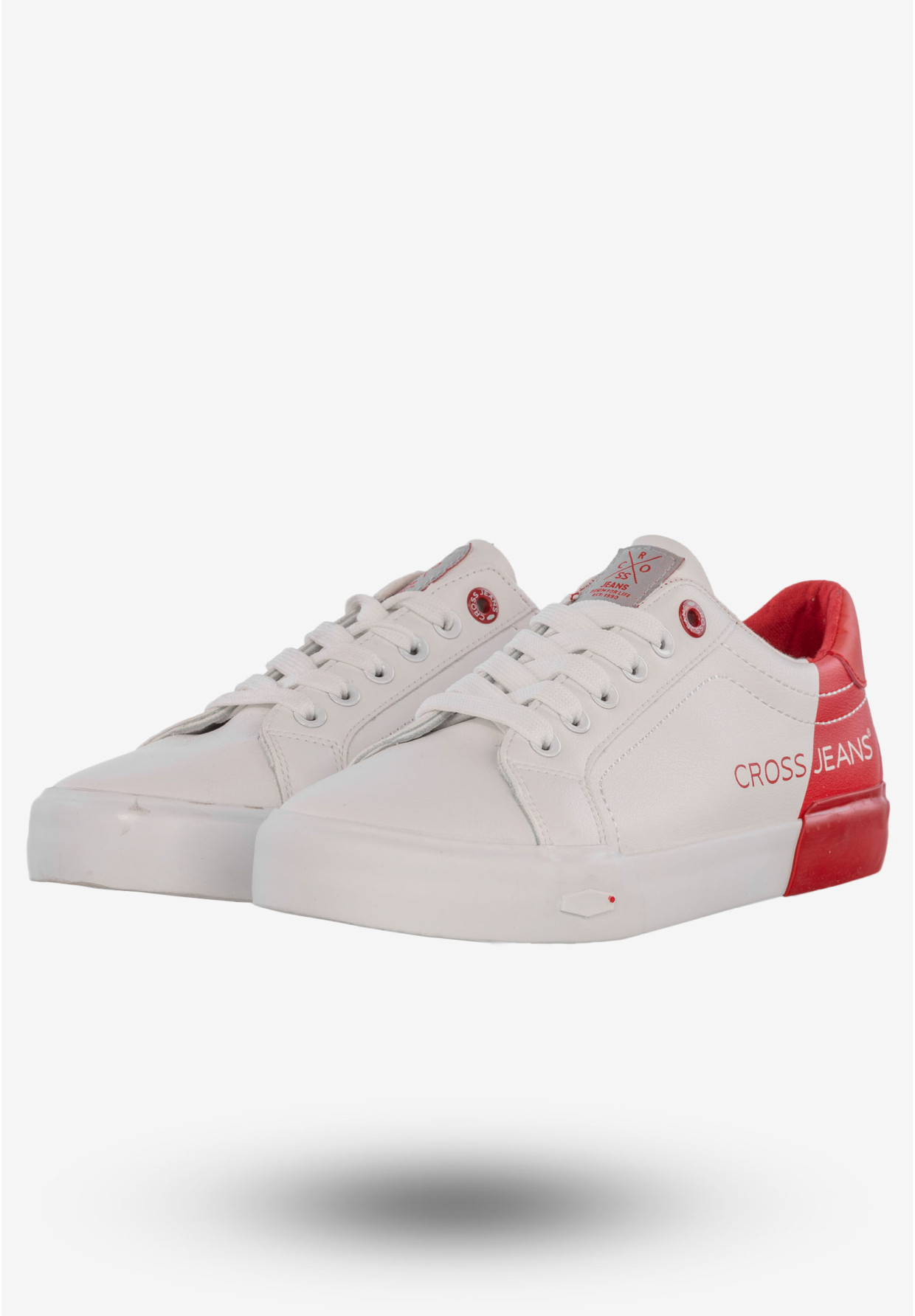 Tenisówki Damskie Trampki Buty Ekoskóra Cross Jeans Białe EE2R4016C