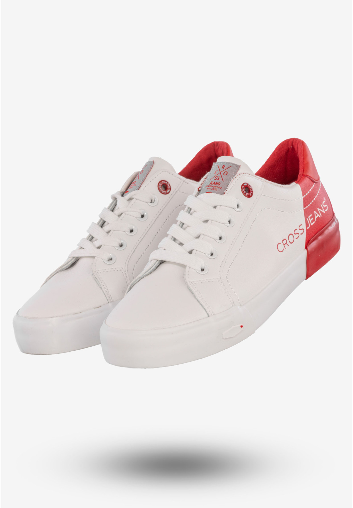 Tenisówki Damskie Trampki Buty Ekoskóra Cross Jeans Białe EE2R4016C