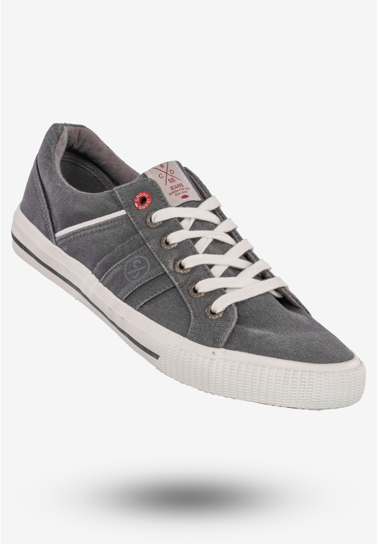 Tenisówki Męskie Trampki Buty Cross Jeans Szary Jeans FF1R4053C