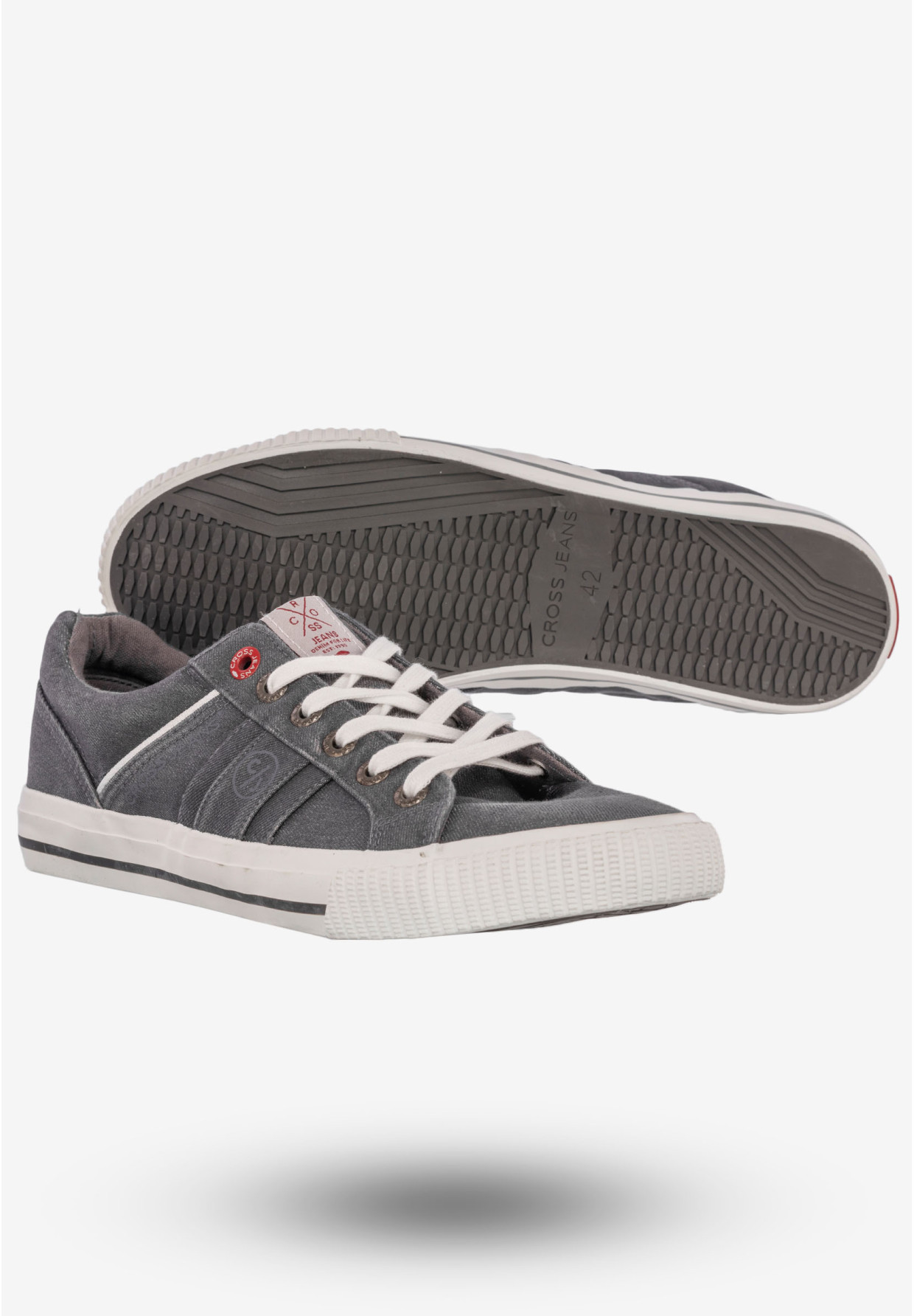 Tenisówki Męskie Trampki Buty Cross Jeans Szary Jeans FF1R4053C