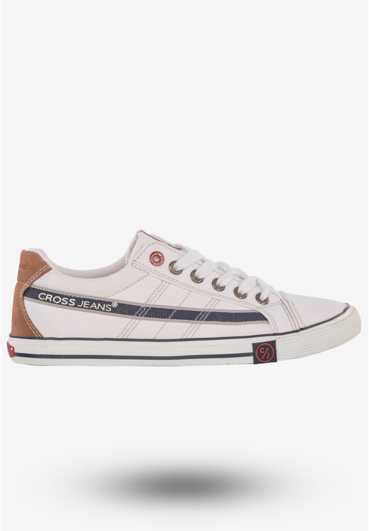 Tenisówki Męskie Trampki Buty Cross Jeans Białe FF1R4042C