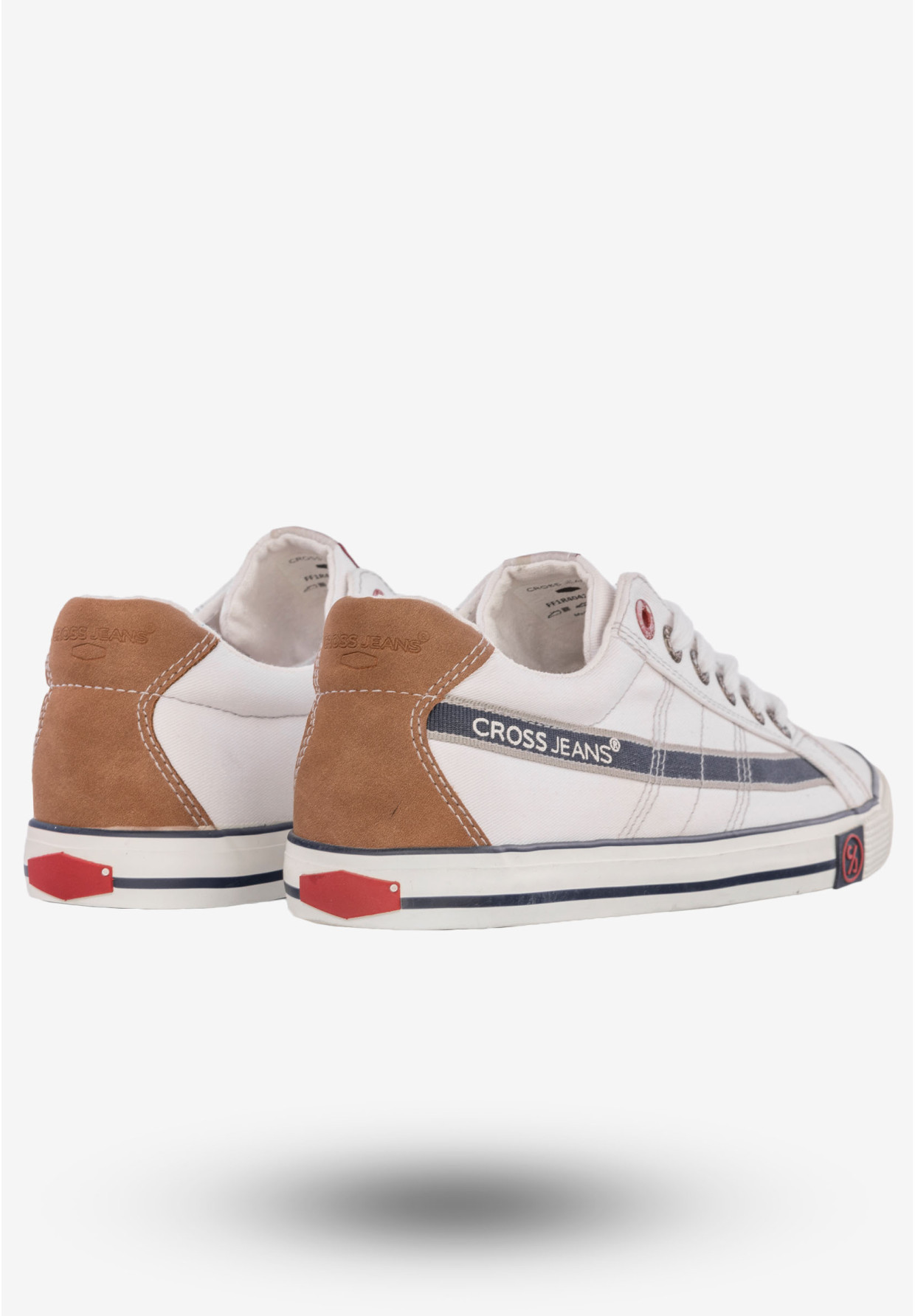 Tenisówki Męskie Trampki Buty Cross Jeans Białe FF1R4042C