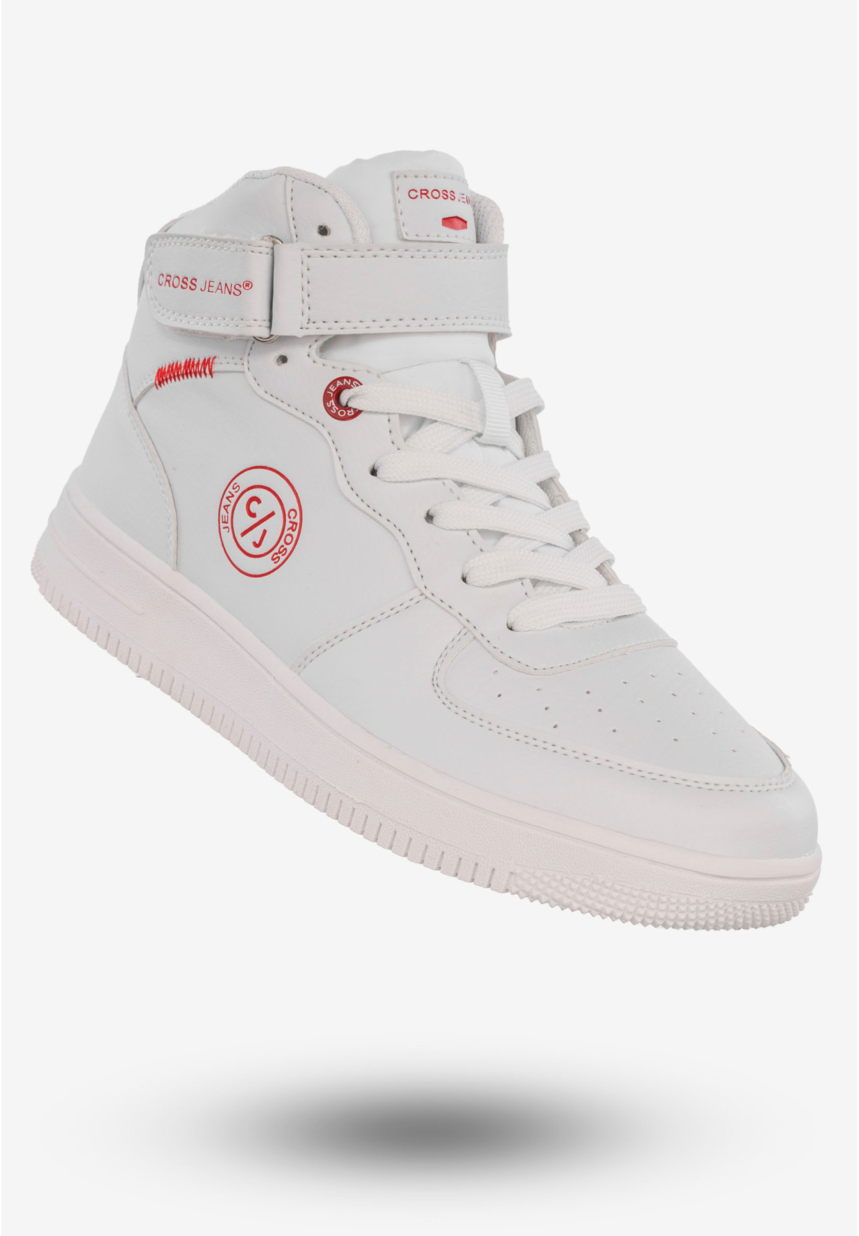 Sneakersy Damskie Buty Sportowe Ekoskóra Cross Jeans Białe EE2R4145C