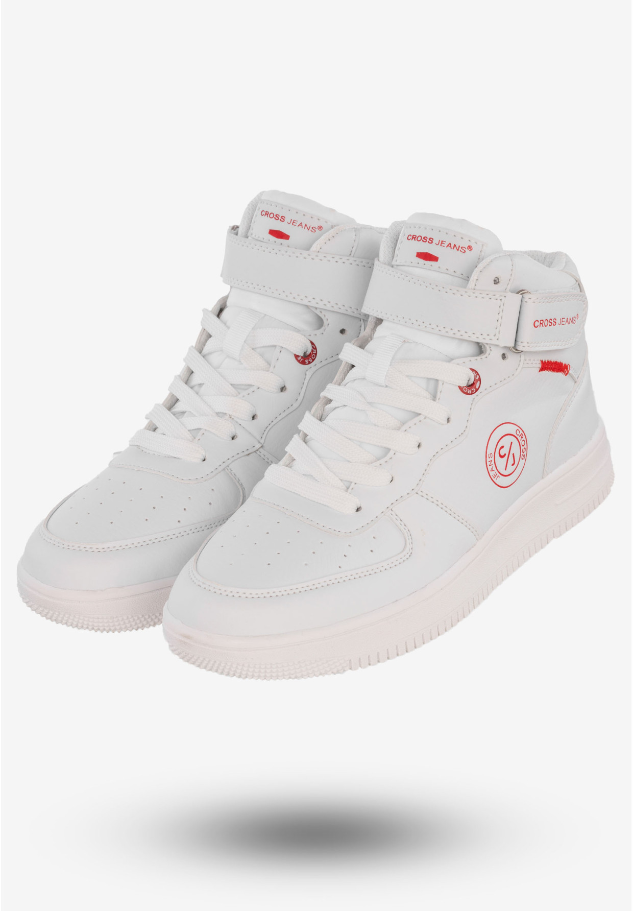 Sneakersy Damskie Buty Sportowe Ekoskóra Cross Jeans Białe EE2R4145C