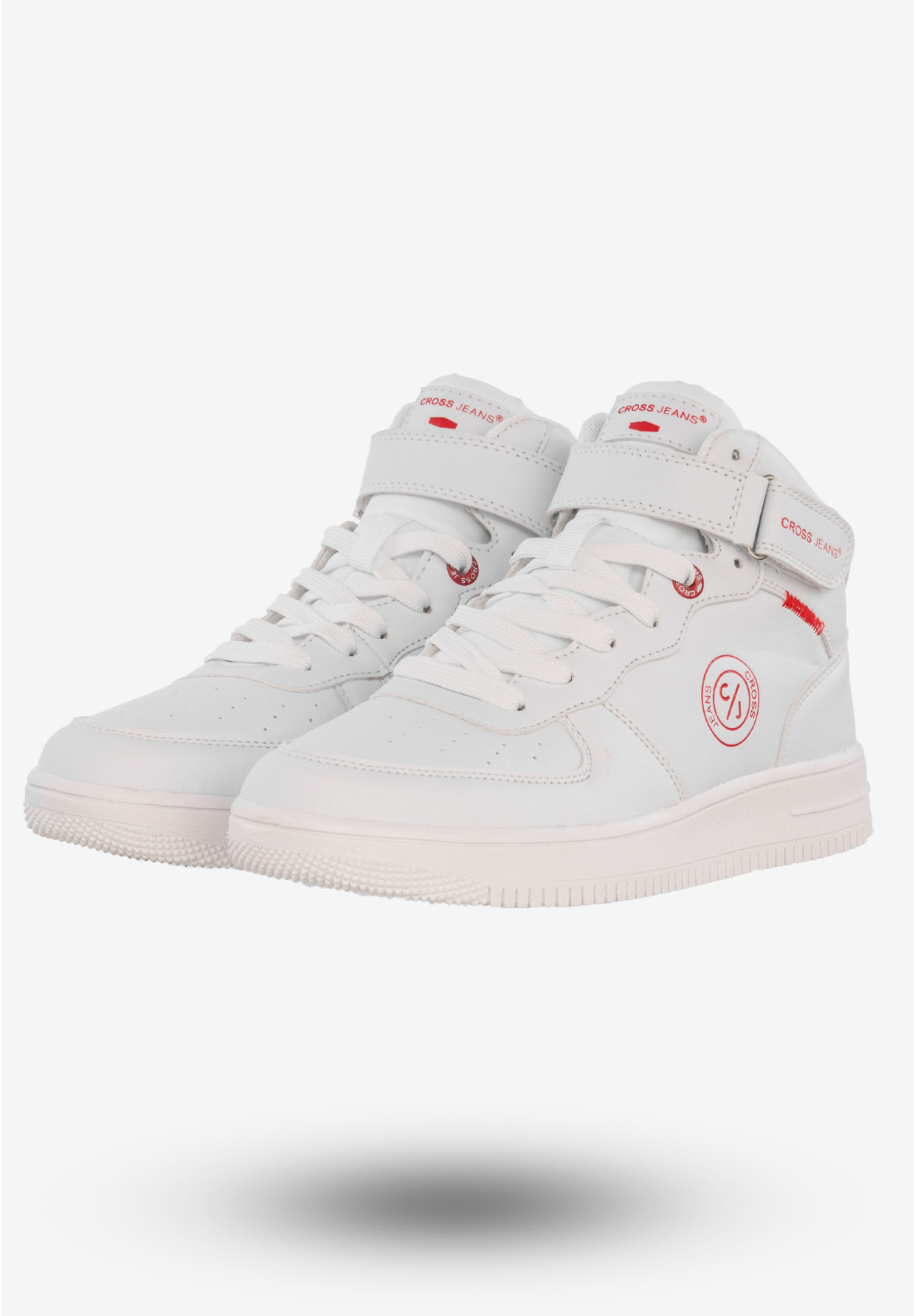 Sneakersy Damskie Buty Sportowe Ekoskóra Cross Jeans Białe EE2R4145C