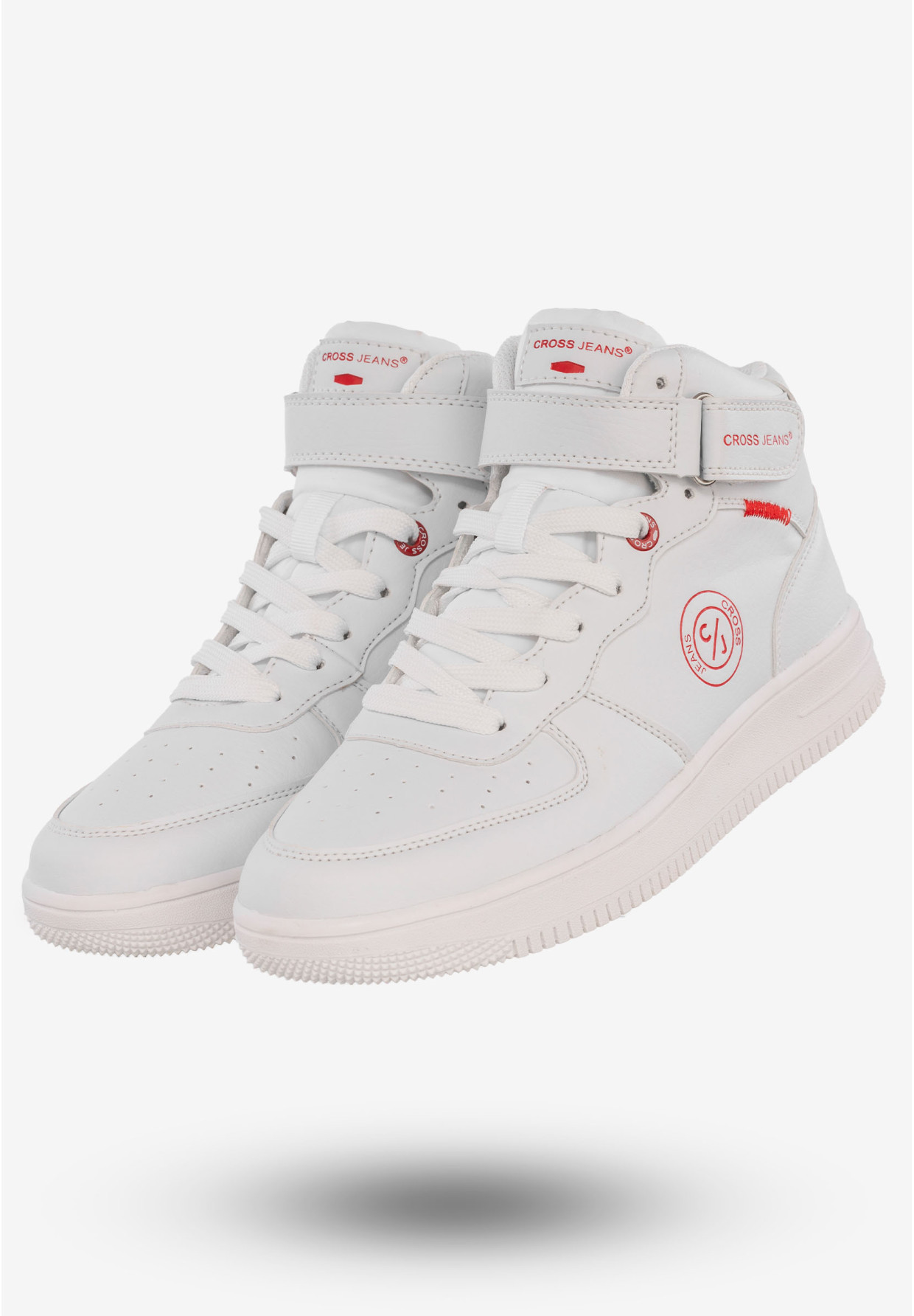 Sneakersy Damskie Buty Sportowe Ekoskóra Cross Jeans Białe EE2R4145C