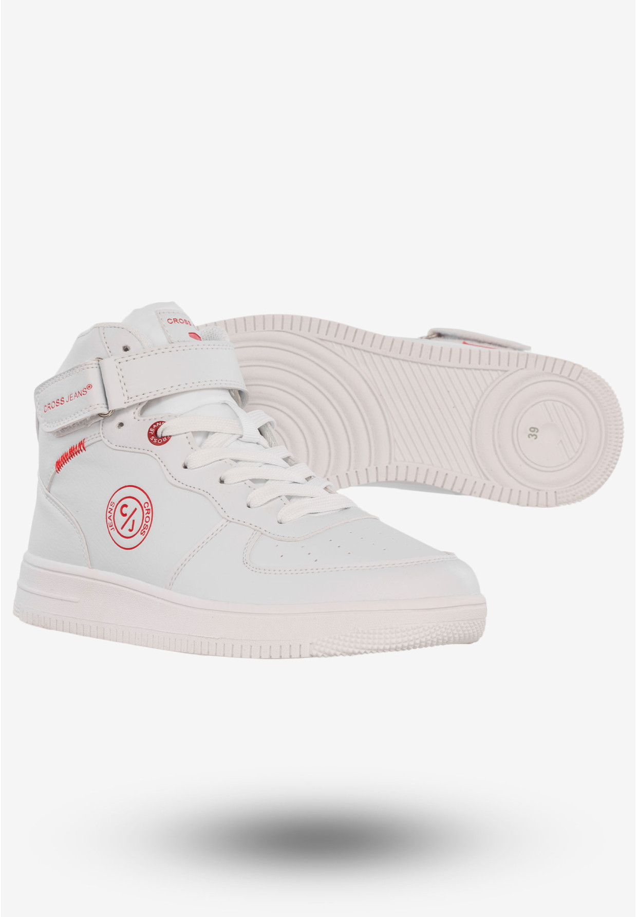 Sneakersy Damskie Buty Sportowe Ekoskóra Cross Jeans Białe EE2R4145C