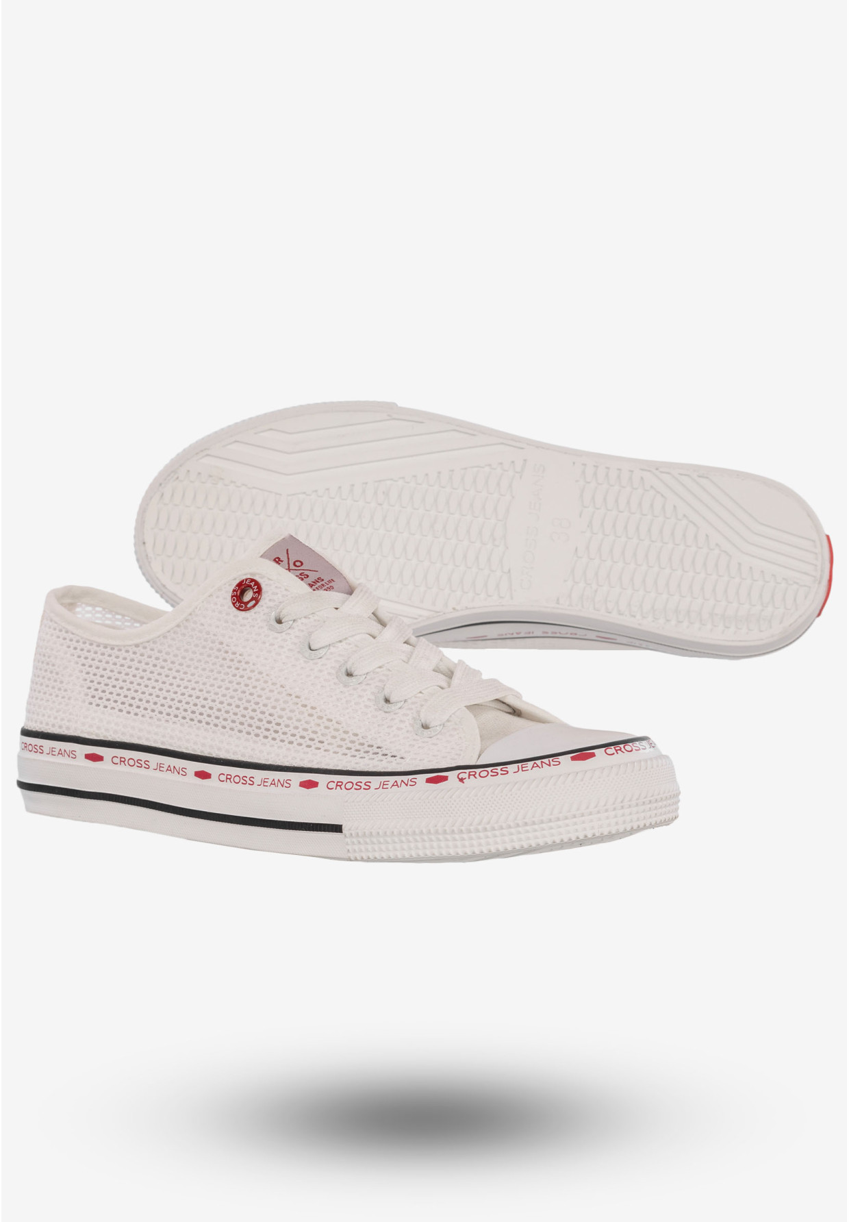 Trampki Damskie Tenisówki Buty Cross Jeans Białe FF2R4016C