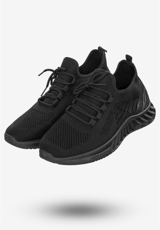 Sneakersy Męskie Buty Sportowe Do Biegania BROSPA Czarne TA02-1
