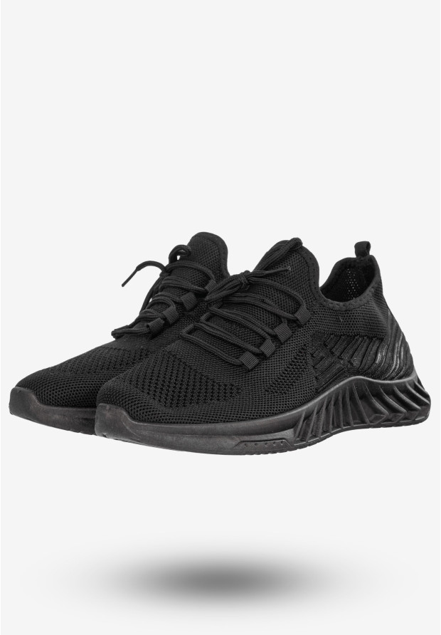 Sneakersy Męskie Buty Sportowe Do Biegania BROSPA Czarne TA02-1