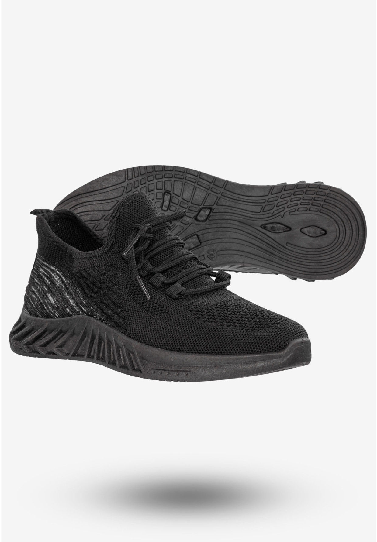 Sneakersy Męskie Buty Sportowe Do Biegania BROSPA Czarne TA02-1