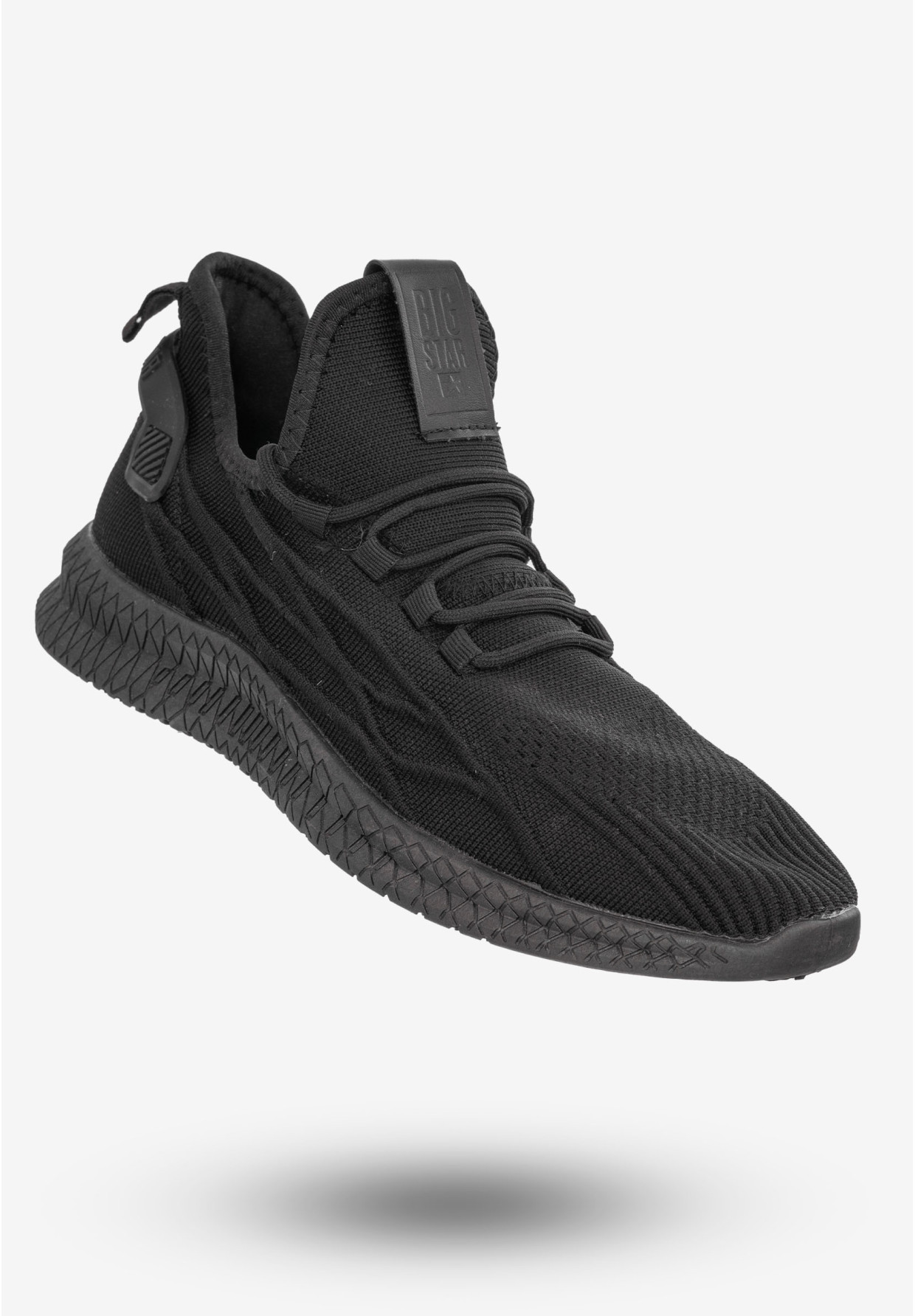 Sneakersy Męskie Buty Wsuwane Sportowe BIG STAR Czarne LL174336