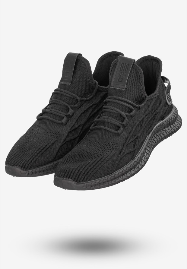 Sneakersy Męskie Buty Wsuwane Sportowe BIG STAR Czarne LL174336