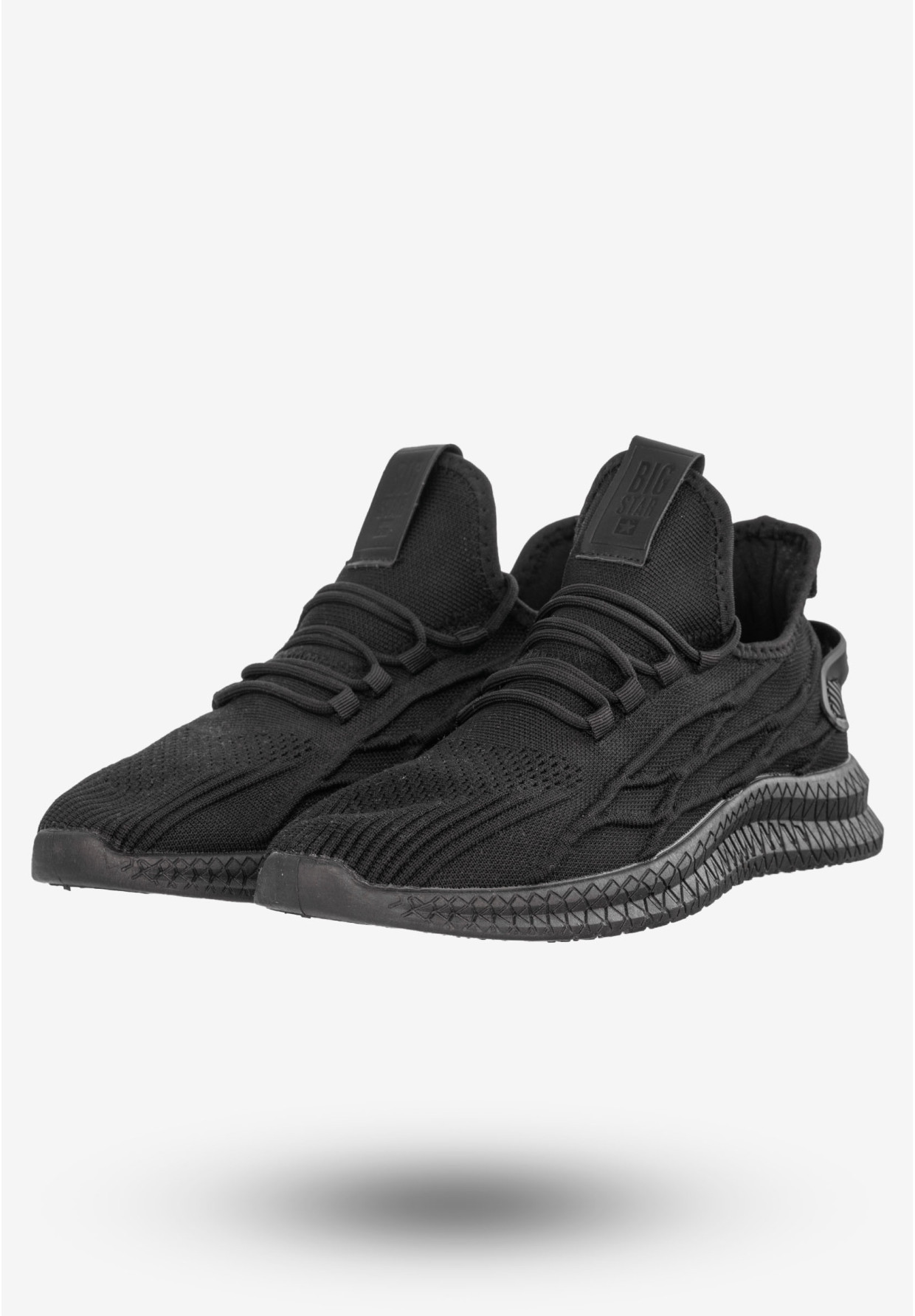 Sneakersy Męskie Buty Wsuwane Sportowe BIG STAR Czarne LL174336