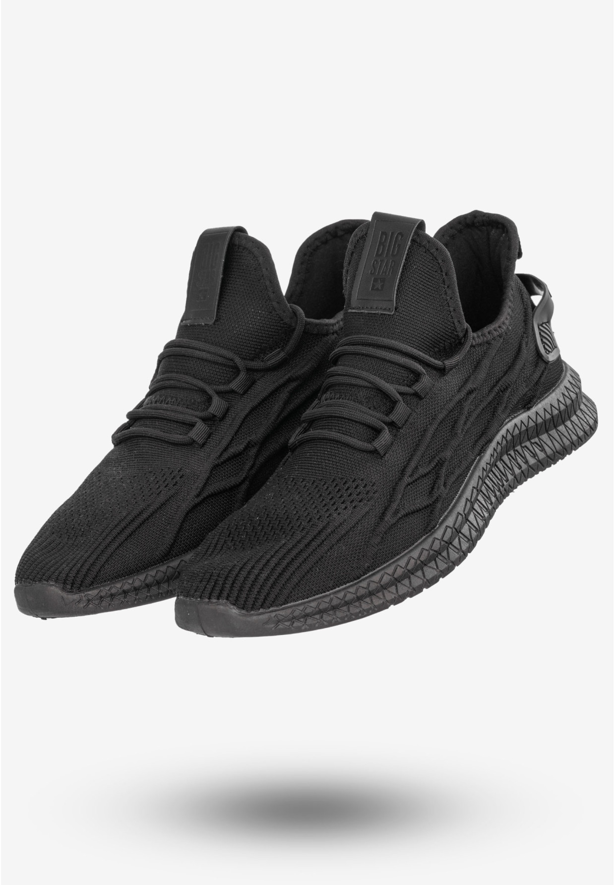 Sneakersy Męskie Buty Wsuwane Sportowe BIG STAR Czarne LL174336