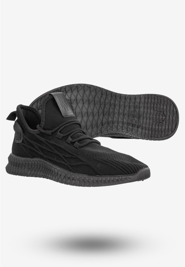 Sneakersy Męskie Buty Wsuwane Sportowe BIG STAR Czarne LL174336
