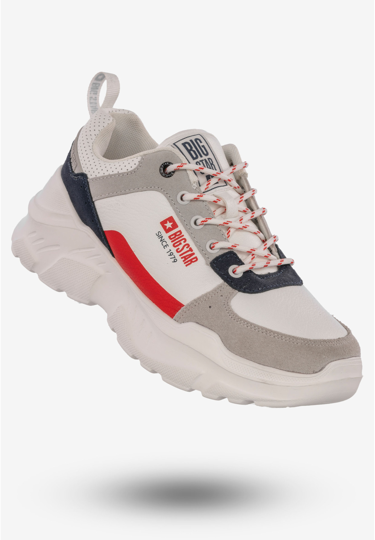Snekaresy Damskie Buty Na Platformie Sportowe BIG STAR Białe II274283