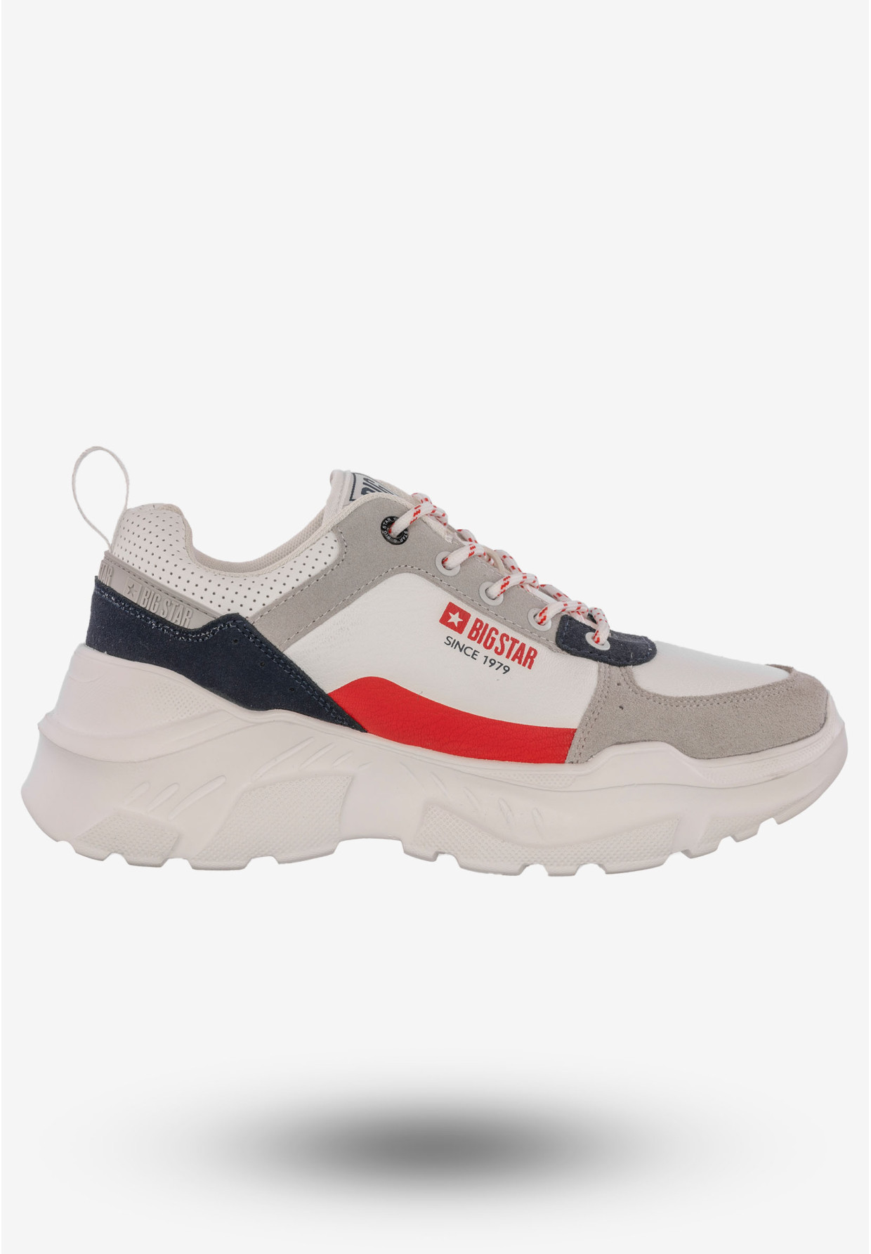 Snekaresy Damskie Buty Na Platformie Sportowe BIG STAR Białe II274283