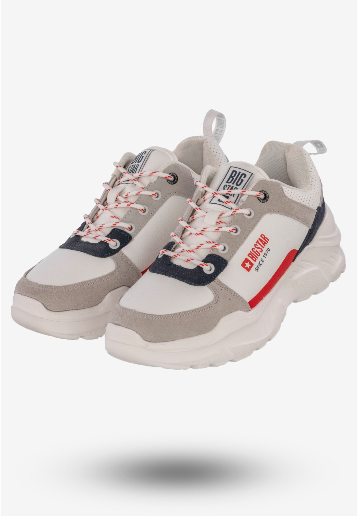 Snekaresy Damskie Buty Na Platformie Sportowe BIG STAR Białe II274283