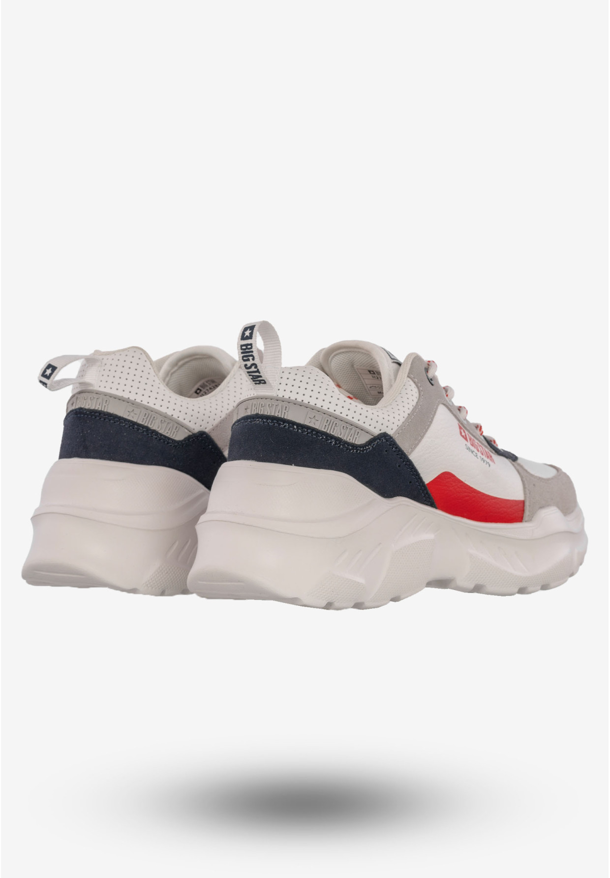 Snekaresy Damskie Buty Na Platformie Sportowe BIG STAR Białe II274283