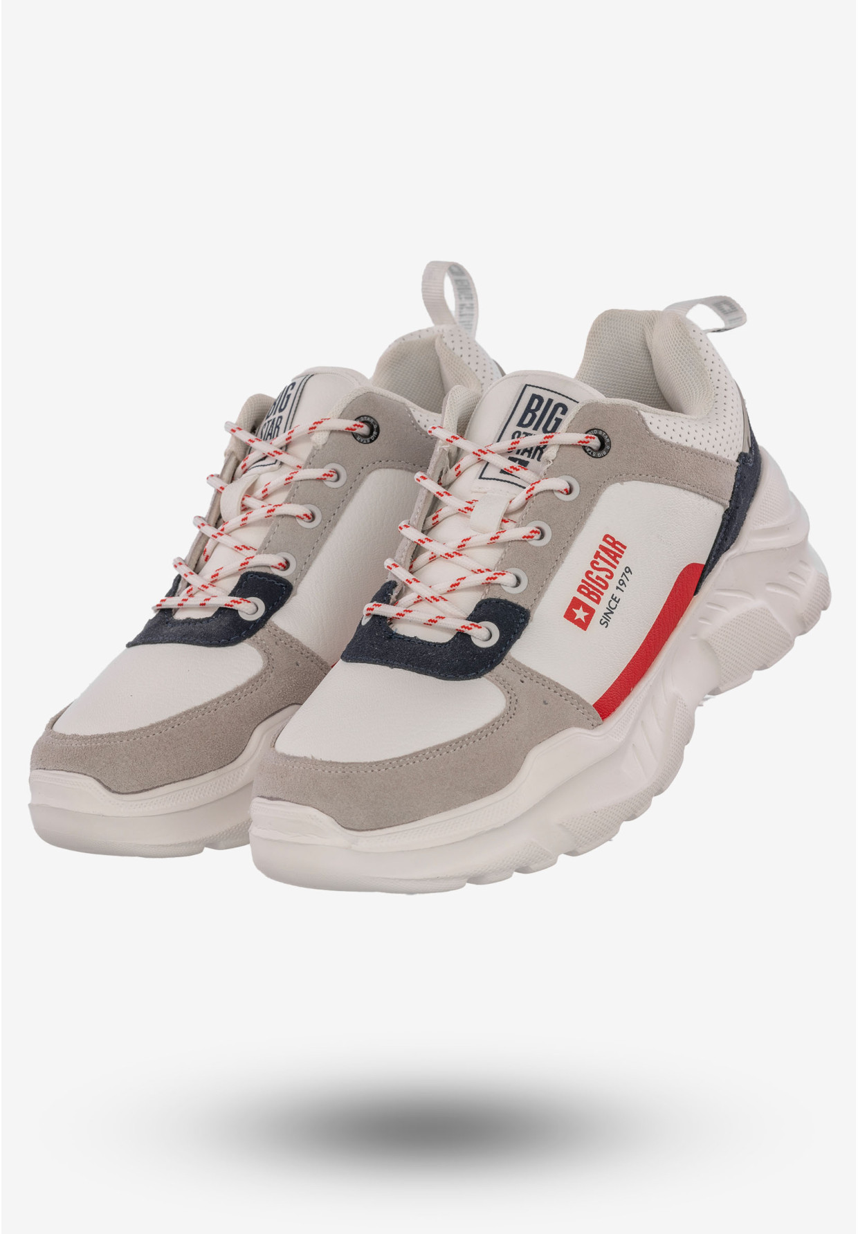 Snekaresy Damskie Buty Na Platformie Sportowe BIG STAR Białe II274283