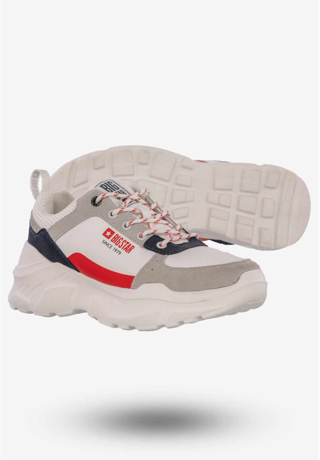 Snekaresy Damskie Buty Na Platformie Sportowe BIG STAR Białe II274283