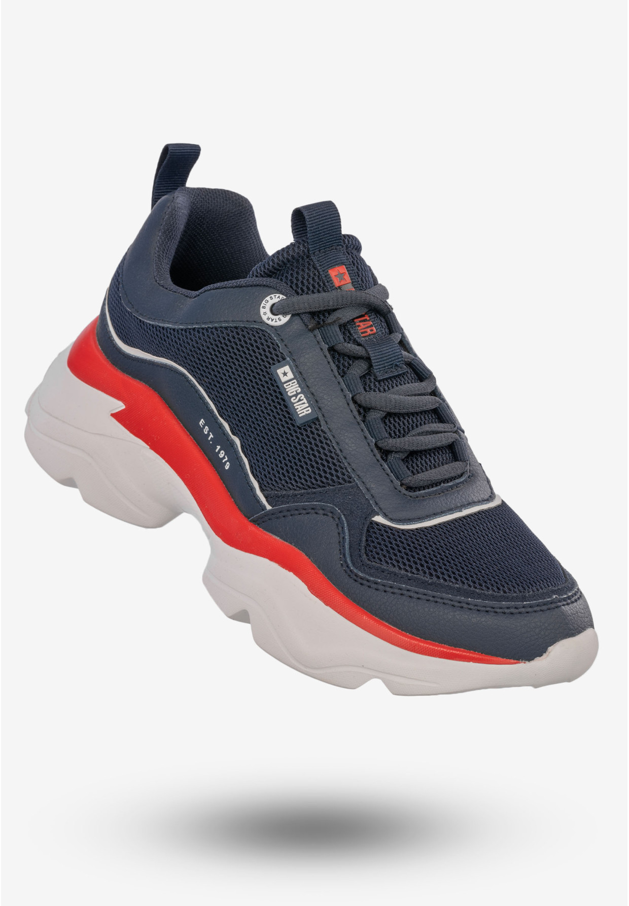 Sneakersy Damskie Buty Ekoskóra Sportowe BIG STAR Granatowe JJ274A117