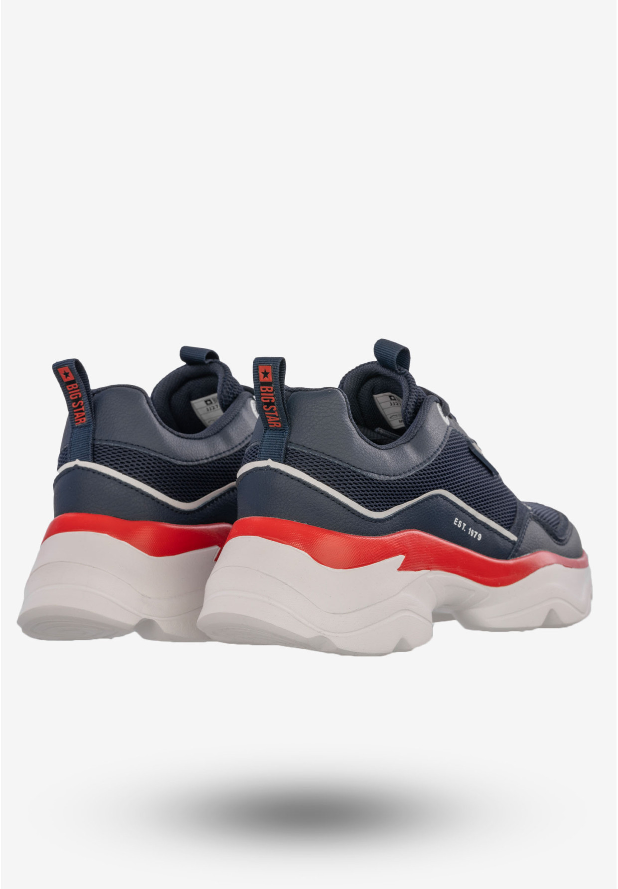 Sneakersy Damskie Buty Ekoskóra Sportowe BIG STAR Granatowe JJ274A117