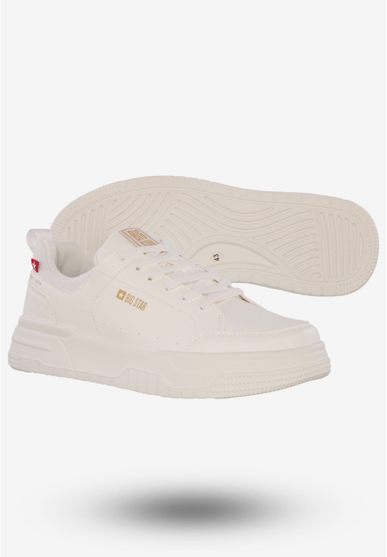 Sneakersy Męskie Buty Sportowe BIG STAR Białe NN174149