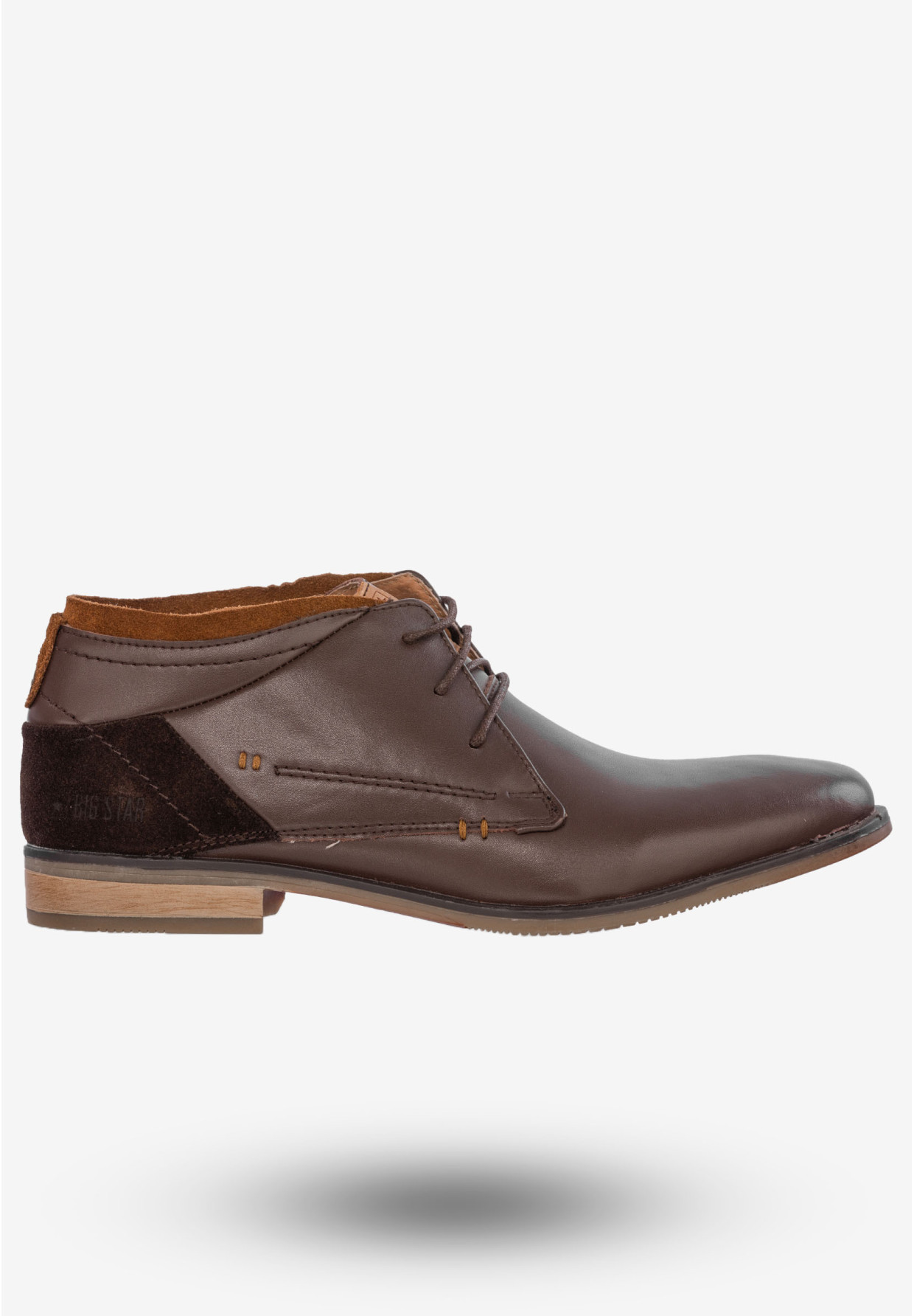 Półbuty Wizytowe Męskie Buty Eleganckie BIG STAR Brązowe T174047